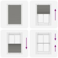 Плисирана щора Антрацит 100x150 cm Ширина на плата 99,4 cm