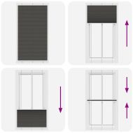 Плисирана щора черна 110x200 cm Ширина на плата 109,4 cm