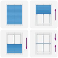 Плисирана щора Синя 105x150 cm Ширина на плата 104,4 cm