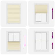 Плисирана щора Cream 100x100 cm Ширина на плата 99,4 cm