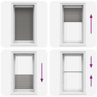 Плисирана щора Антрацит 80x100 cm Ширина на плата 79,4 cm