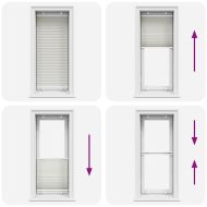 Плисирана щора Светло сиво 65x150 cm Ширина на плата 64,4 cm