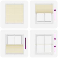 Плисирана щора Cream 120x150 cm Ширина на плата 119,4 cm