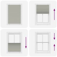 Плисирана щора Светло сиво 90x100 cm Ширина на плата 89,4 cm