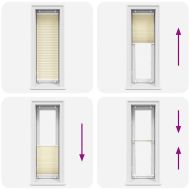 Плисирана щора Крем 45x150 cm Ширина на плата 44,4 cm