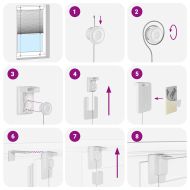 Плисирана щора Светло сиво 85x200 cm Ширина на плата 84,4 cm