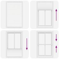 Плисирана щора Бяла 115x200 cm Ширина на плата 114,4 cm