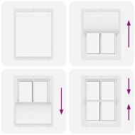 Плисирана щора Бяла 105x100 cm Ширина на плата 104,4 cm