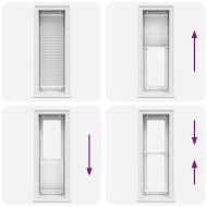 Плисирана щора Бяла 40x100 cm Ширина на плата 39,4 cm