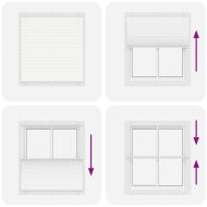 Плисирана щора Бяла 115x100 cm Ширина на плата 114,4 cm