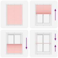 Плисирана щора Розово 105x150 cm Ширина на плата 104,4 cm