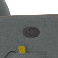 Изправящ масажен реклайнер стол,тъмносив, текстил