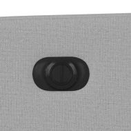 Електрически масажен реклайнер стол, облачно сив, текстил