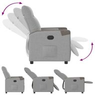 Recliner Chair Cloud Grey Fabric