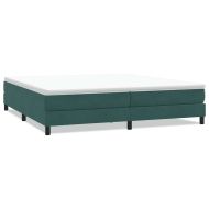 Box Spring Легло без матрак Тъмнозелено 200x210 cm Кадифе