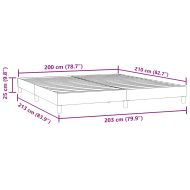 Box Spring Легло без матрак Тъмнозелено 200x210 cm Кадифе
