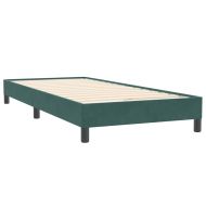 Box Spring Легло без матрак Тъмнозелено 80x220 cm Кадифе