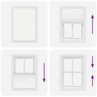 Плисирана щора Бяла 95x150 cm Ширина на плата 94,4 cm Полиестер