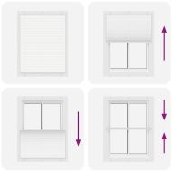 Плисирана щора Бяла 105x150 cm Ширина на плата 104,4 cm