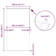 Ролетна щора за душ с касета 130x240 см Ширина на плата 126 см