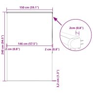 Ролетна щора за душ с касета 150x240 см Ширина на плата 146 см