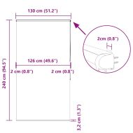 Ролетна щора за душ с касета 130x240 см Ширина на плата 126 см