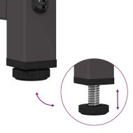 Бюфет, черен, 100,5x39x107 см, студеновалцувана стомана