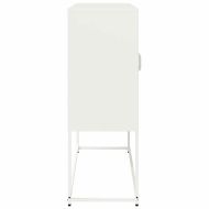 Бюфет, бял, 100,5x39x107 см, студеновалцувана стомана