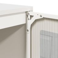 Бюфет, бял, 100,5x39x107 см, студеновалцувана стомана