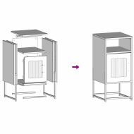 Нощно шкафче маслиненозелено 36x39x78 cm