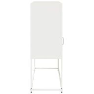 Бюфет, бял, 100,5x39x107 см, студеновалцувана стомана