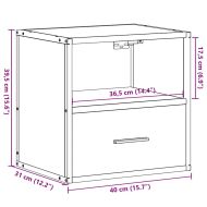 Стенно нощно шкафче Grey Sonoma 40x31x39,5 cm