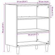 Сайдборд, дъб артизан, 57x35x75 см, инженерно дърво