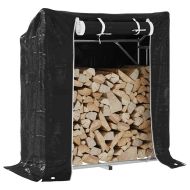 vidaxL Стойка за дърва за огрев с дъждобран, 100,5x40,5x110,5 см