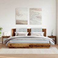 Нощни шкафчета, 2 бр, старо дърво, 40x30x40 см, инженерно дърво