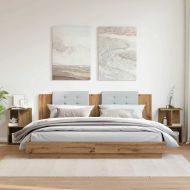 Нощни шкафчета 2 бр дъб артизан 35x35x55 см инженерно дърво