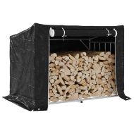 vidaxL Стойка за дърва за огрев с дъждобран, 150,5x100,5x110,5 см