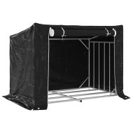 vidaxL Стойка за дърва за огрев с дъждобран, 150,5x100,5x110,5 см