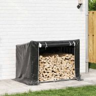 vidaxL Стойка за дърва за огрев с дъждобран, 150,5x100,5x110,5 см