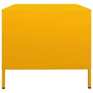 Маса за кафе, жълта, 101,5x50x43,5 см, студеновалцувана стомана