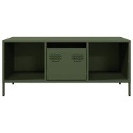 Маса за кафе, зелена, 101,5x50x43,5см, студеновалцувана стомана