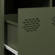 Маса за кафе, зелена, 101,5x50x43,5см, студеновалцувана стомана