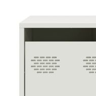 Маса за кафе, бяла, 101,5x50x43,5 см, студеновалцувана стомана