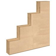 Библиотека, дъб артизан, 157x24x160 см, инженерно дърво