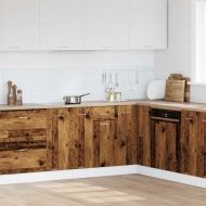 Шкаф с чекмеджета "Lyon", старо дърво, 40x46x81,5 см, инженерно дърво