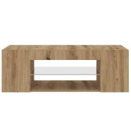 ТВ шкаф с LED осветление, 90x39x30 см, инженерно дърво