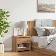 Нощно шкафче, дъб артизан, 40x30x39 см, инженерно дърво