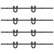 Комплект механизъм за плъзгаща врата, 400 см, стомана, черен