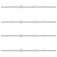 Механизъм за плъзгаща врата 400 см неръждаема стомана сребрист