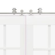 Механизъм за плъзгаща врата 400 см неръждаема стомана сребрист